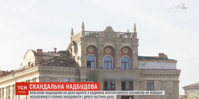 Владелица надстройки на доме в центре Киева планирует сделать такую же с другой стороны