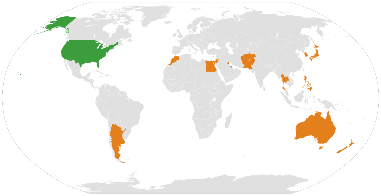 країни члени Major Non-NATO Ally