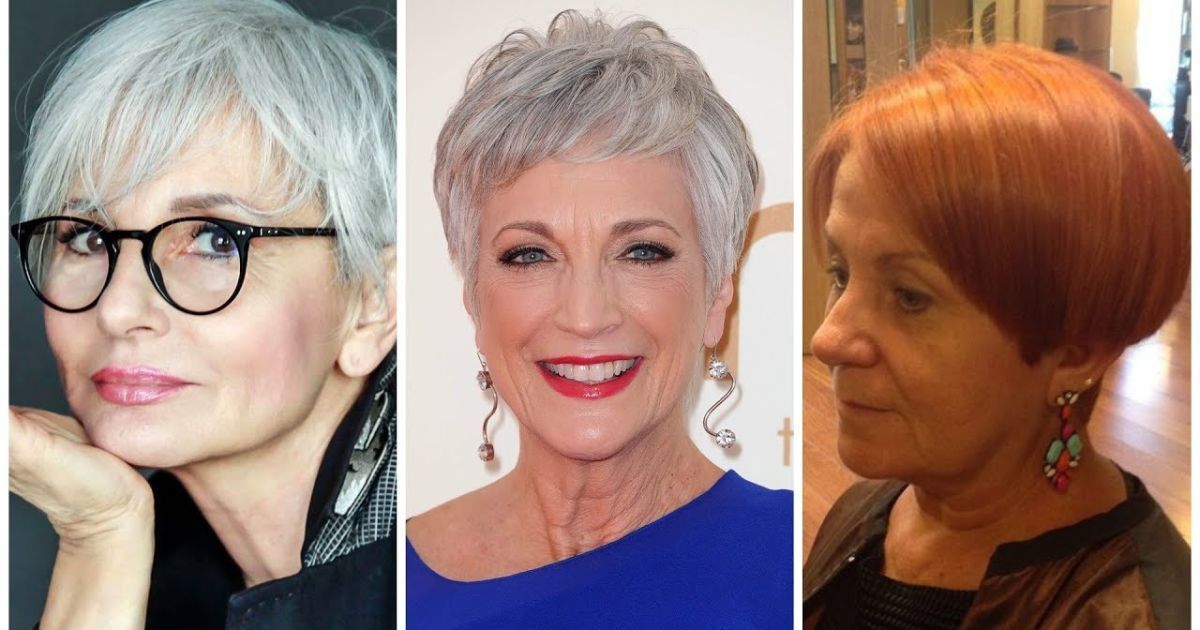 Короткие стрижки для женщин за 60