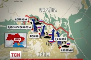 Россия подогнала 50 танков и 100 бронемашин к границе Крыма и Херсонщины