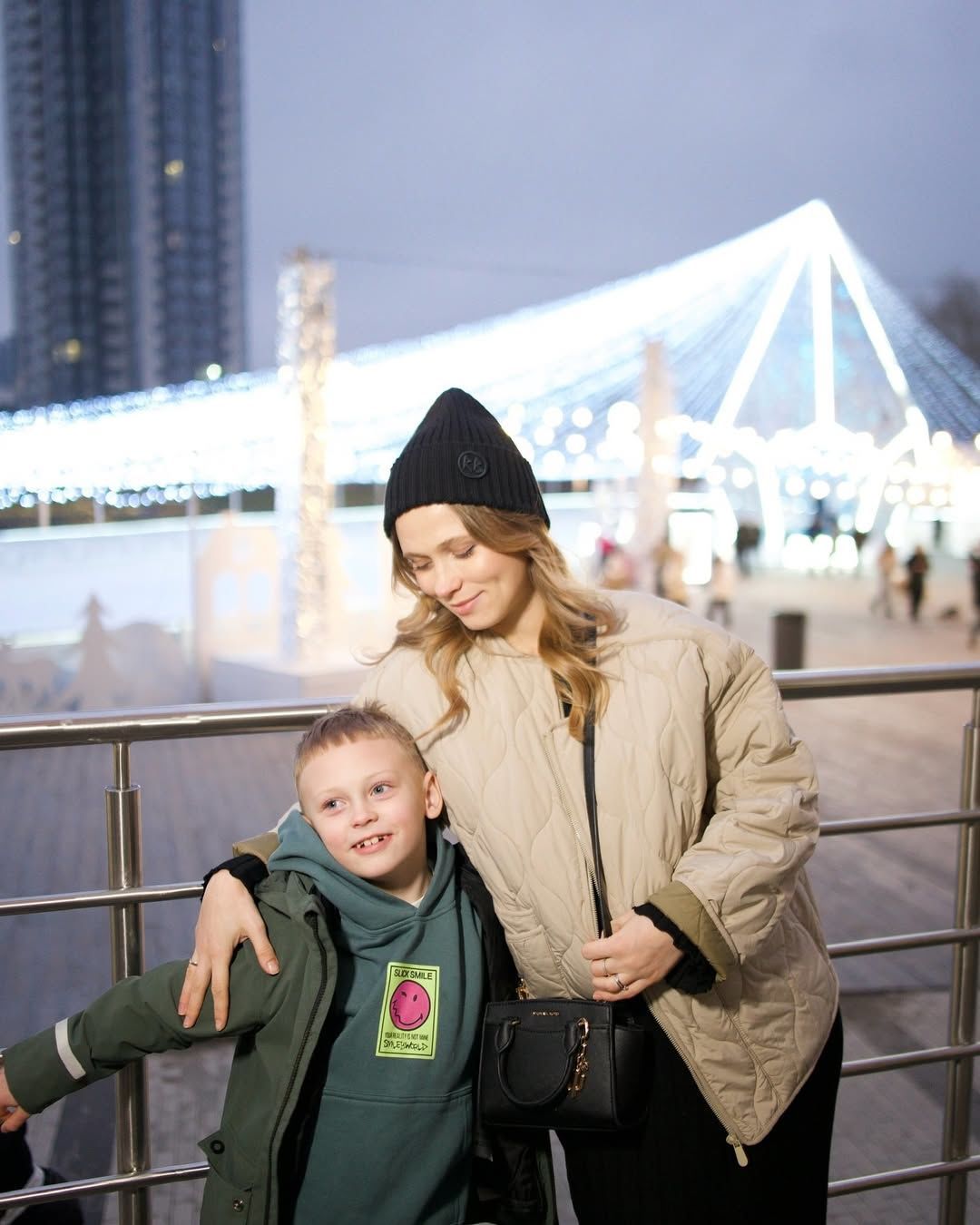 Анна Кошмал с сыном / © instagram.com/smorkovkina