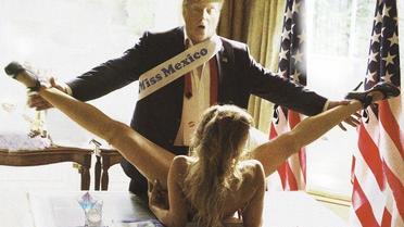 Дуже схожий на Трампа чоловік розважається в оточенні гарячих дівчат. / © Alison Jackson