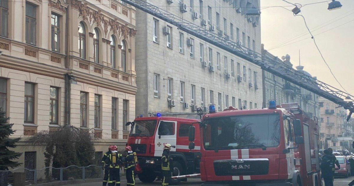 Пожежа мінкульт_1 / © Пресс-служба МВД Украины
