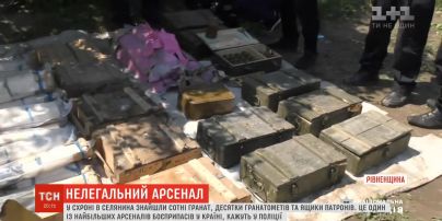 На подвір'ї у селянина знайшли сотні гранат, десятки гранатометів та ящики патронів
