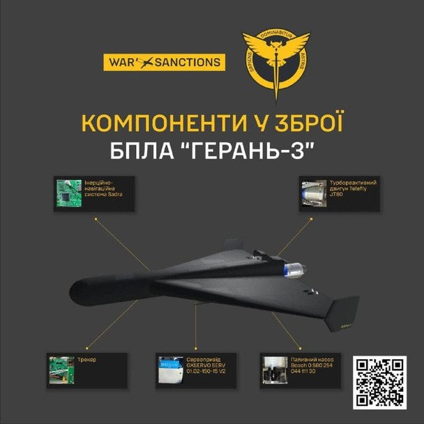 Начинка російського реактивного безпілотника / © Головне управління розвідки Міністерства оборони України
