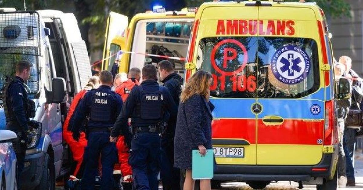 Місце нападу чоловіка з ножем на дошкільнят у Польщі / Фото: RMF24.pl