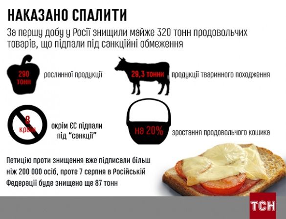 Їжа, санції, Росія, іфнографіка