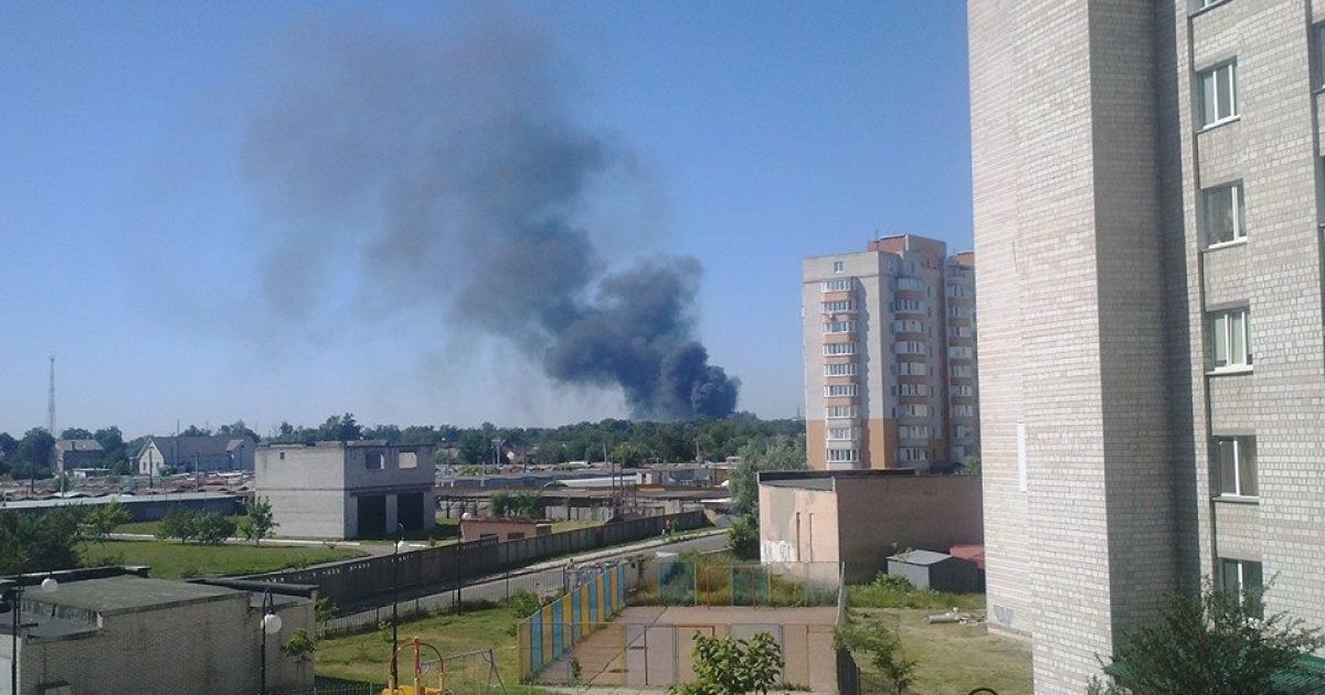 В Броварах горит склад / © facebook.com/Виталий Максимов