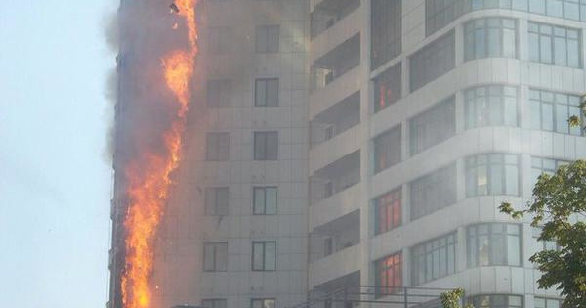 Пожар в одесской высотке ликвидирован