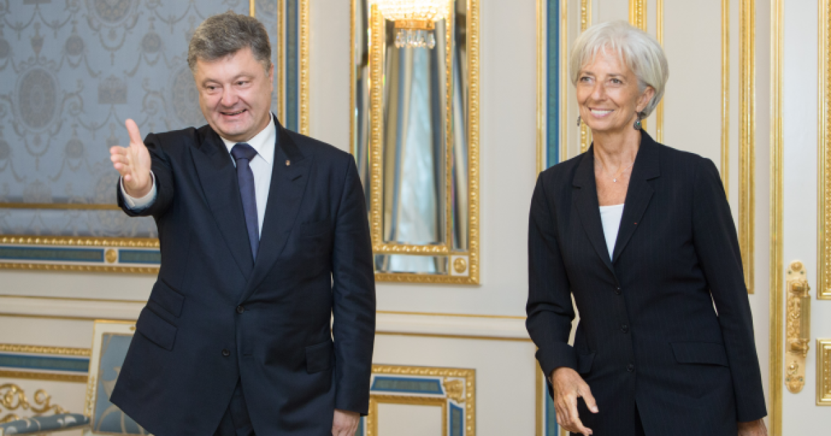 Порошенко проводит встречу с директором МВФ Кристин Лагард
