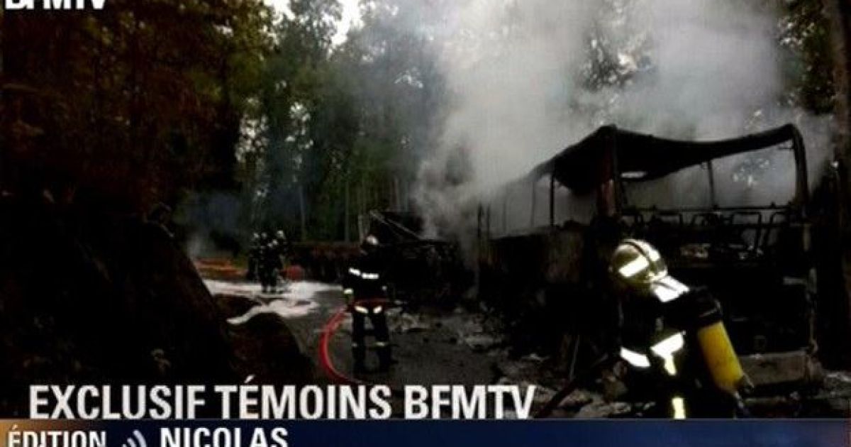 Появилось фото с места жуткого ДТП во Франции, забравшего десятки жизней