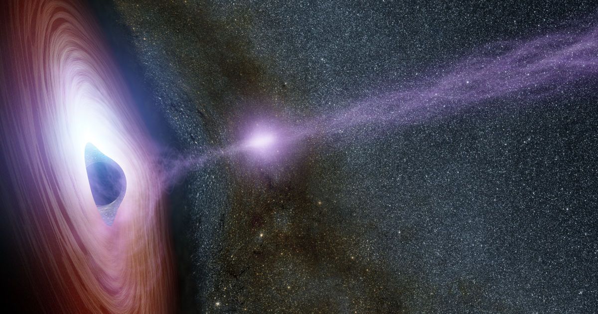 NASA показало видовищні фото чорної діри у момент колосального викиду
