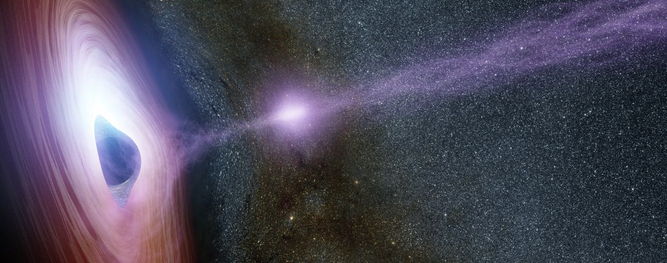 NASA показало зрелищные фото черной дыры в момент колоссального выброса