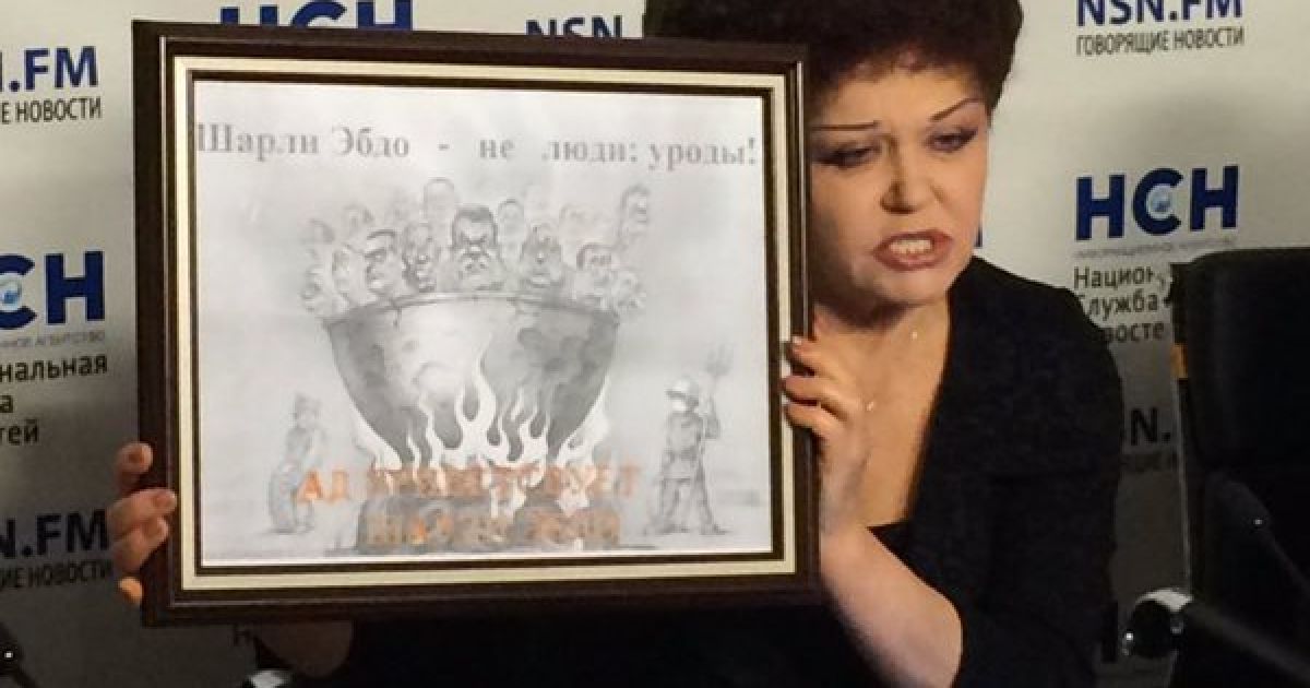 Российская сенатор опозорилась из-за украденной у украинца карикатуры на Charlie Hebdo