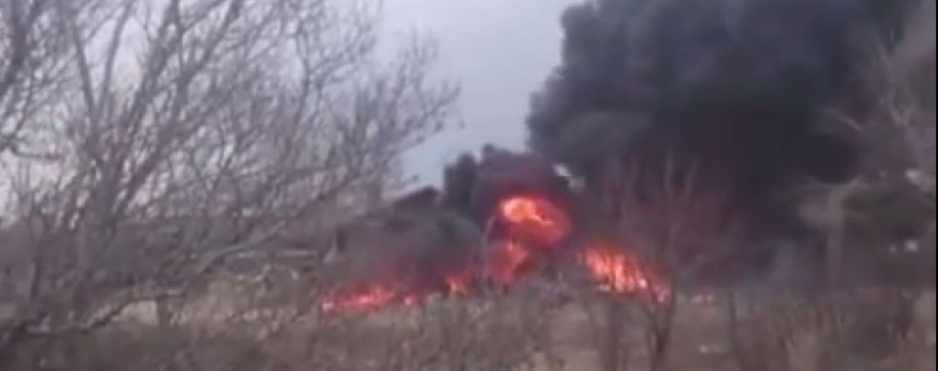 У Мережі з'явилося відео з місця падіння Су-25 у Росії