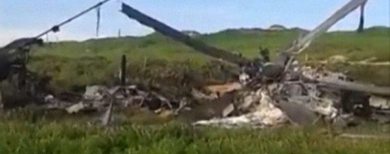 У Мережі з'явилося відео збитого азербайджанського вертольота