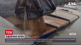 Тонны зерна пошли ко дну: в Одесской области ремонтируют баржу, которая частично затонула