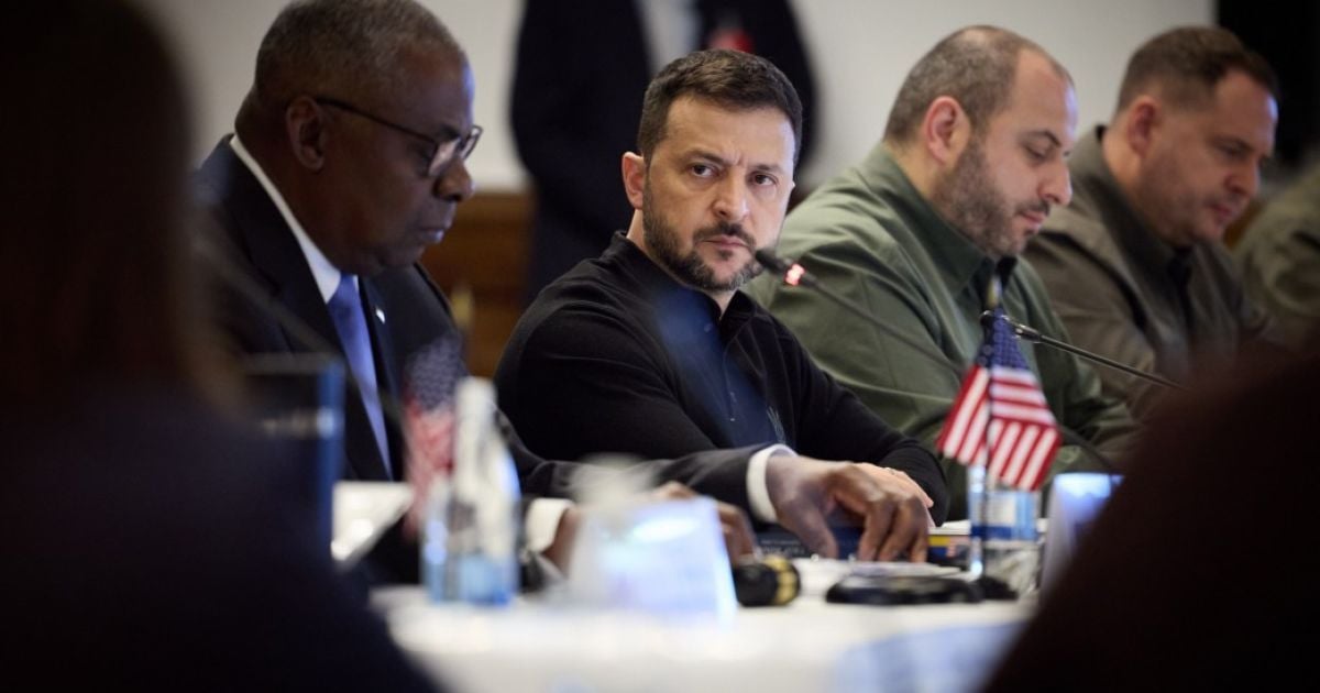 Зеленский на заседании "Рамштайна"