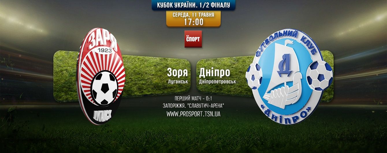 Кубок України Зоря - Дніпро - 1:0. Онлайн-трансляція