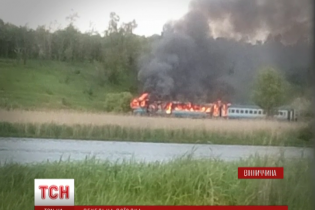 На Вінниччині під час руху загорівся потяг із 300 пасажирами