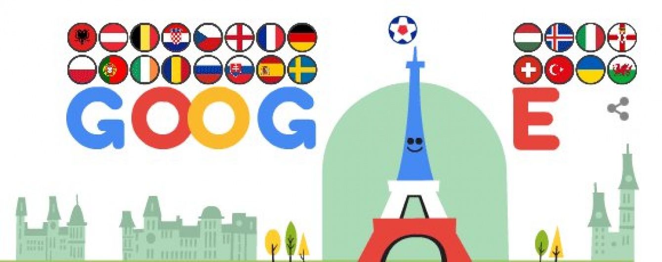 Євро-2016.У Франції "переодягли" Google до старту чемпіонату з футболу