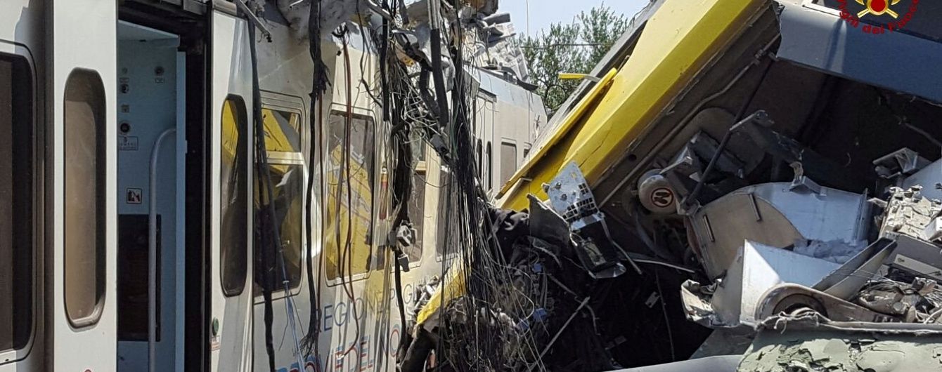 Журналісти оприлюднили перше відео з місця аварії потягів в Італії