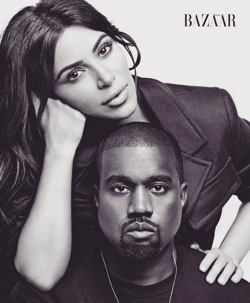 Ким Кардашьян и Канье Уэст в фотосете для Harper's Bazaar_3