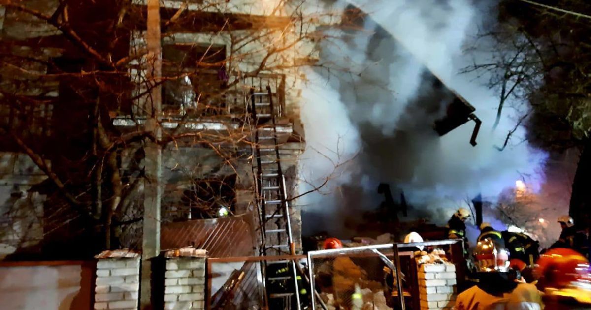 На месте взрыва дома во Львове / © МВС Украины в Telegram