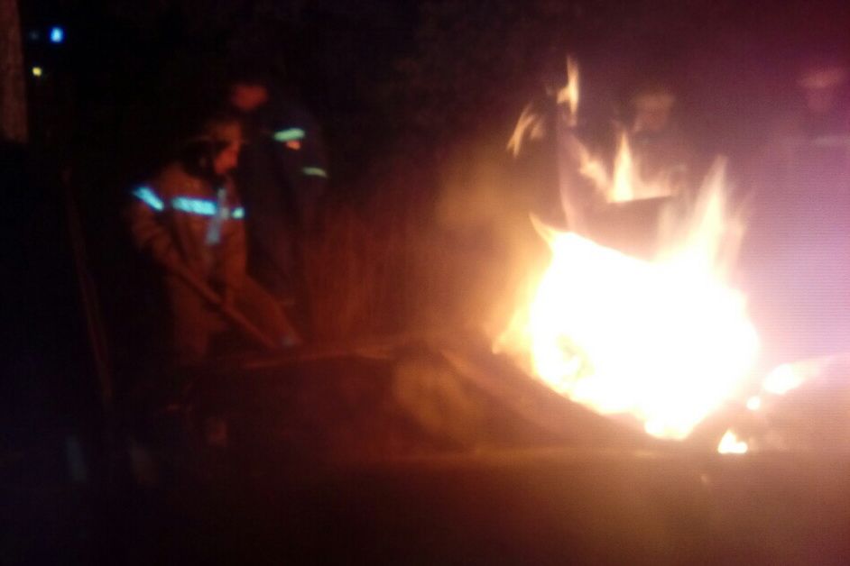 у харкові з водієм згоріло авто