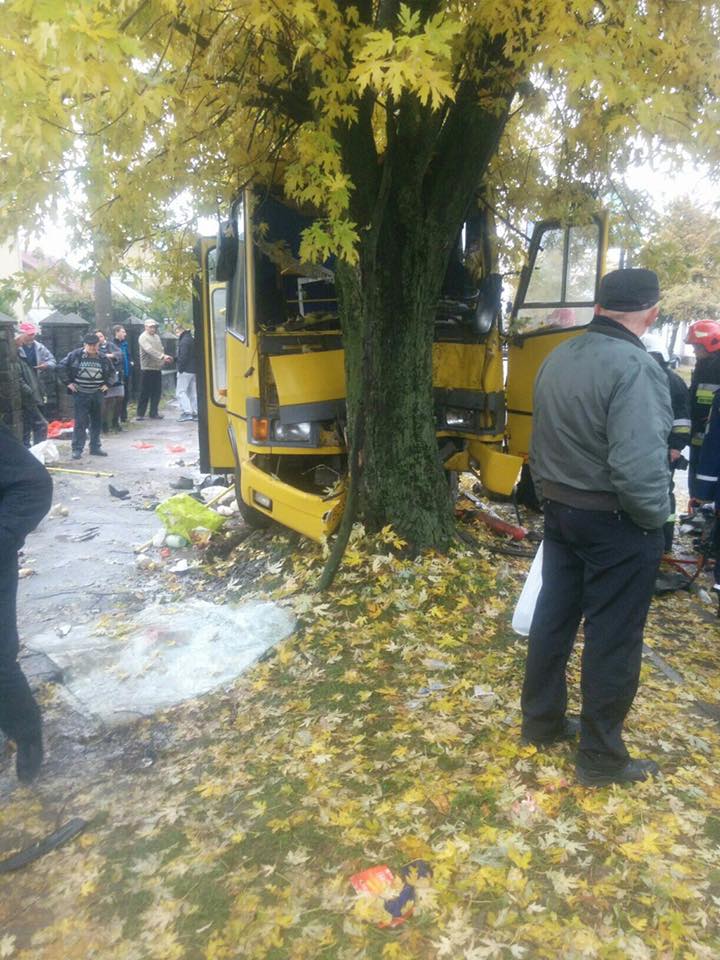 У Львові водій маршрутки на швидкості влетів у дерево: 13 постраждалих_2