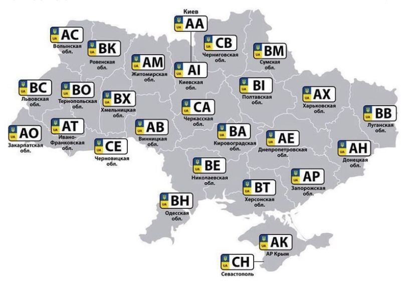 База Автомобильных Номеров Украины