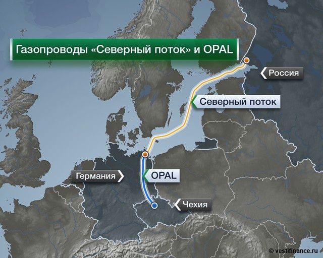Північний потік і трубопровід OPAL