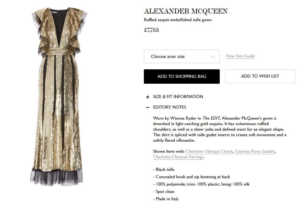 Платье от Alexander McQueen