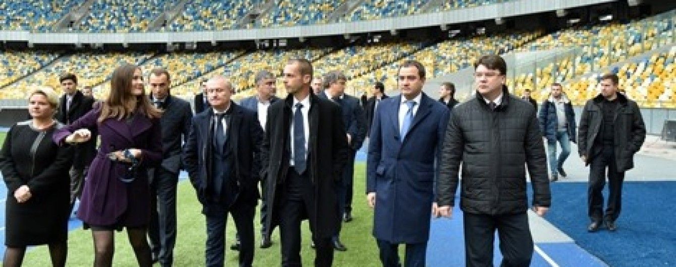 Бос УЄФА оглянув "Олімпійський" та погостював у Порошенка