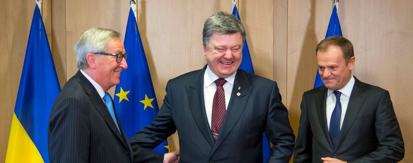 Дивіться онлайн спільний виступ Порошенка, Туска і Юнкера в Брюсселі