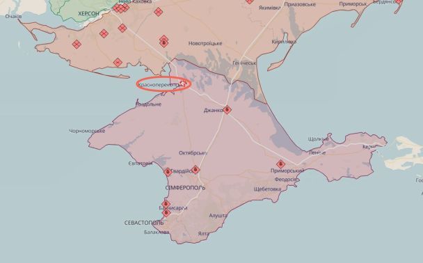 Красноперекопськ на мапі