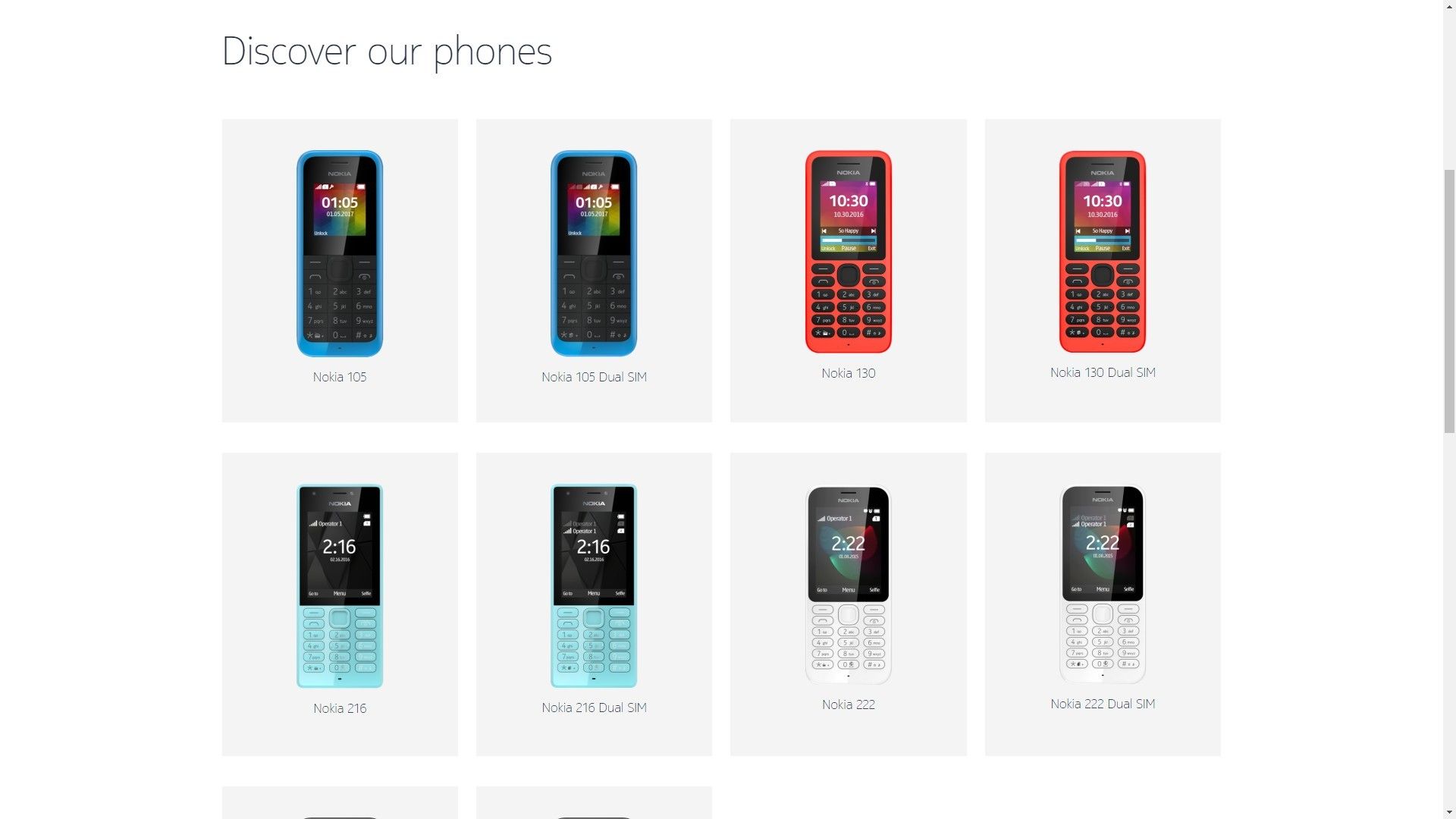 скріншот сайту nokia.com