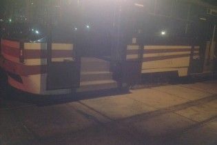 У Києві просто під час руху загорівся трамвай