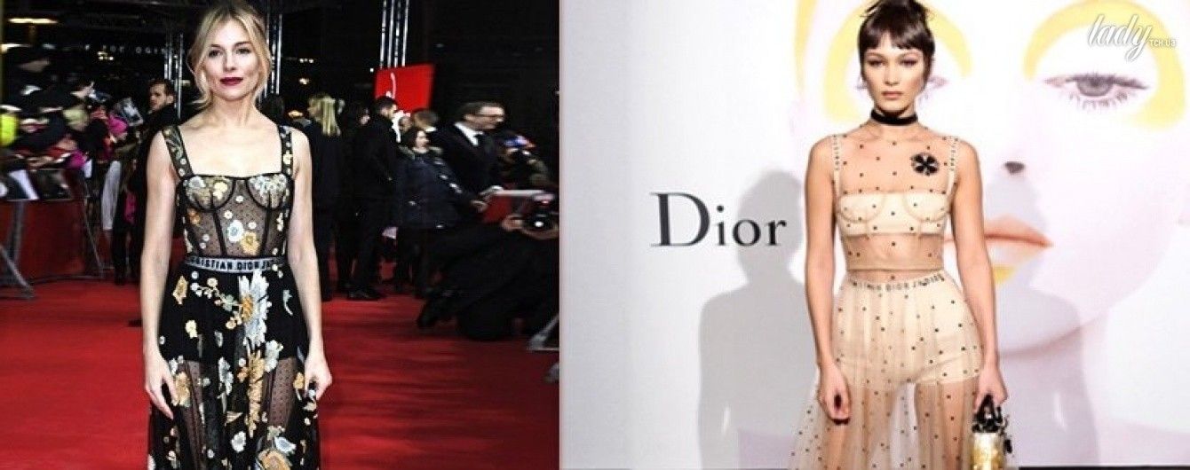 Звезды выбирают Dior: Хадид, Миллер, Крюгер и другие в прозрачных платьях от известного бренда