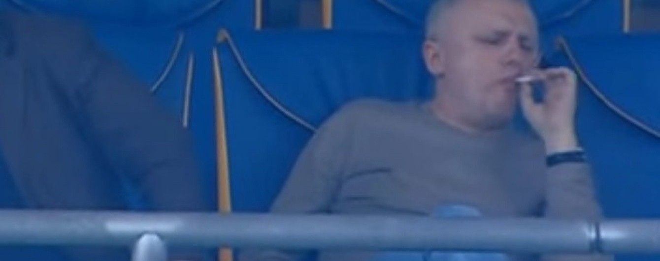 Как на "Олимпийском". Суркис закурил в vip-ложе во время матча "Монако" – "Манчестер Сити"