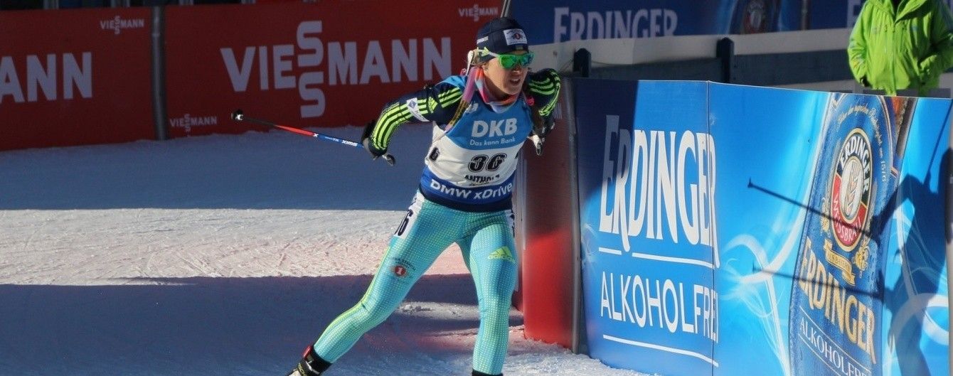 Українська біатлоністка Джима фінішувала на 11 місці в пасьюті на Кубку світу в Холменколлені