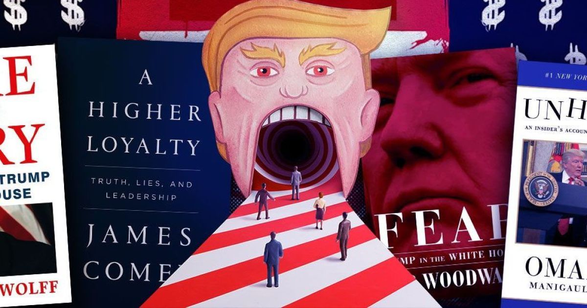 "Сумасшедший" президент с интимной прической Йети: каким предстает Трамп со страниц посвященных ему книг