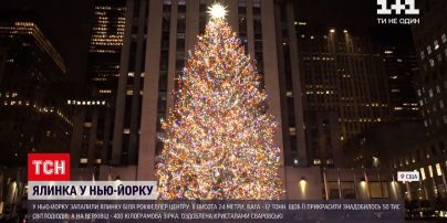 Головну ялинку Нью-Йорка засвітили різдвяними вогнями