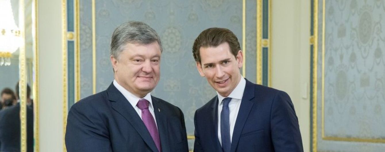 Порошенко та глава МЗС Австрії Курц обговорили посилення економічних та секторальних санкцій проти РФ
