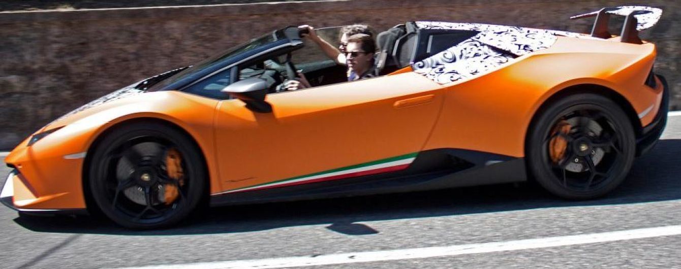 Lamborghini ведет испытания открытого суперкара Huracan Performante