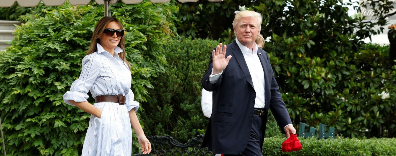Не как всегда: Мелания Трамп сменила туфли на балетки