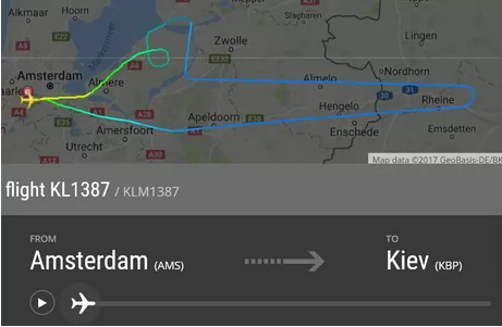 Рейс нідерландської авіакомпанії до Києва розвернули в повітрі і повернули до Амстердаму - ЗМІ