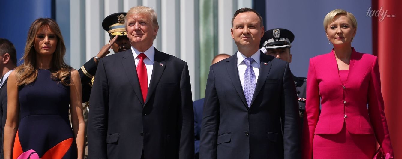 Битва нарядов первых леди: Мелания Трамп vs Агата Корхаузер-Дуда