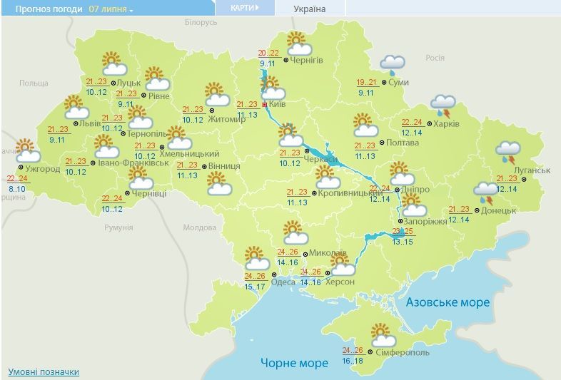 погода 07.07.2017