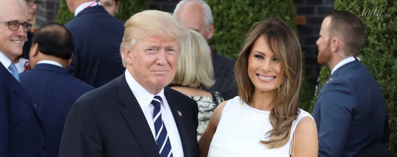 В платье с бахромой и на лубутенах: эффектный образ Мелании Трамп